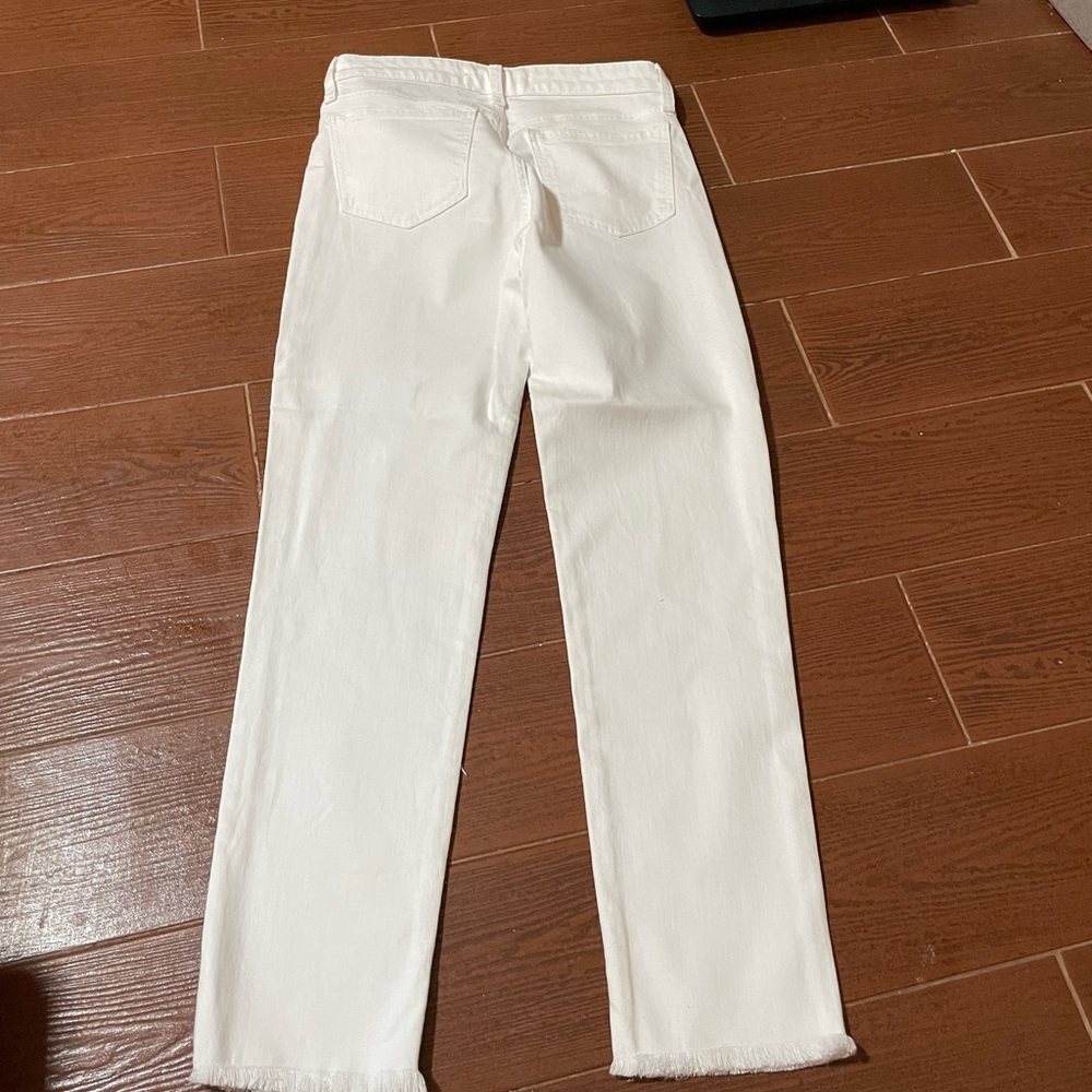 JOES THE LARA MID RISE CIGARETTE ANKLE Jean STRETCH WHITE size 4 raw hem cotton - Picture 8 of 16